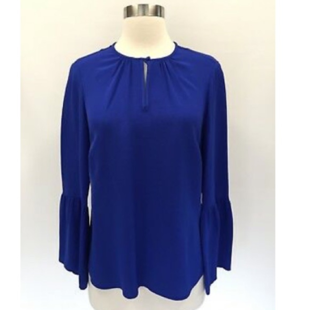 Bell sleeved silk blouse